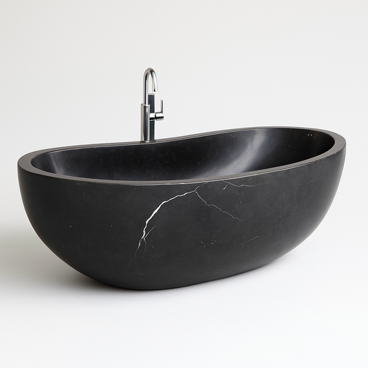 ObsidianLux Nero Marble Bath