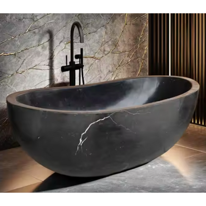 ObsidianLux Nero Marble Bath