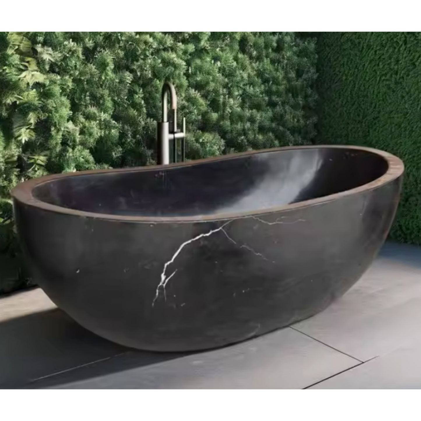 ObsidianLux Nero Marble Bath